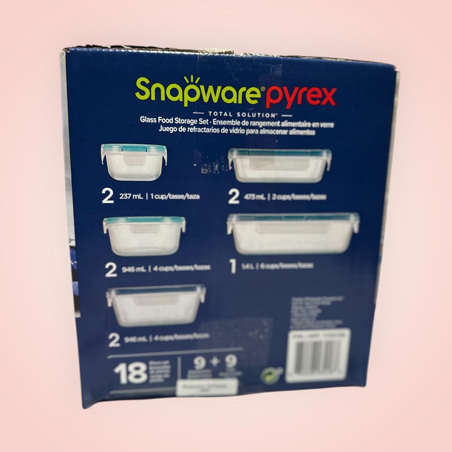 Snapware Pyrex 18 piezas