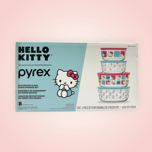 Hello Kitty Pyrex 8 piezas